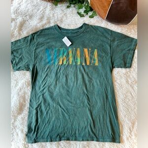 NWT Dark Teal Nirvana In Utero Graphic T-Shirt